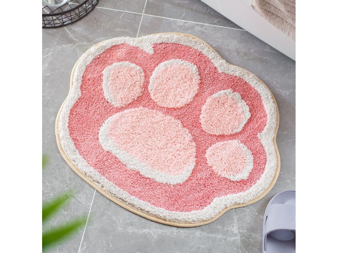 2026-alfombra De Baño De Microfibra Absorbente Antideslizante, Rosa, 19.6" X 24.4"