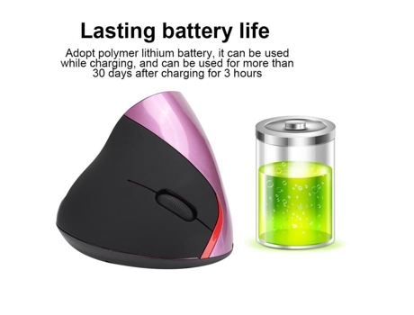 HURRISE Alto Brillo Pintura Alambre Vertical Uv Ratón Ergonómico Cable Óptico Computadora Ratón Púrpura HURRISE