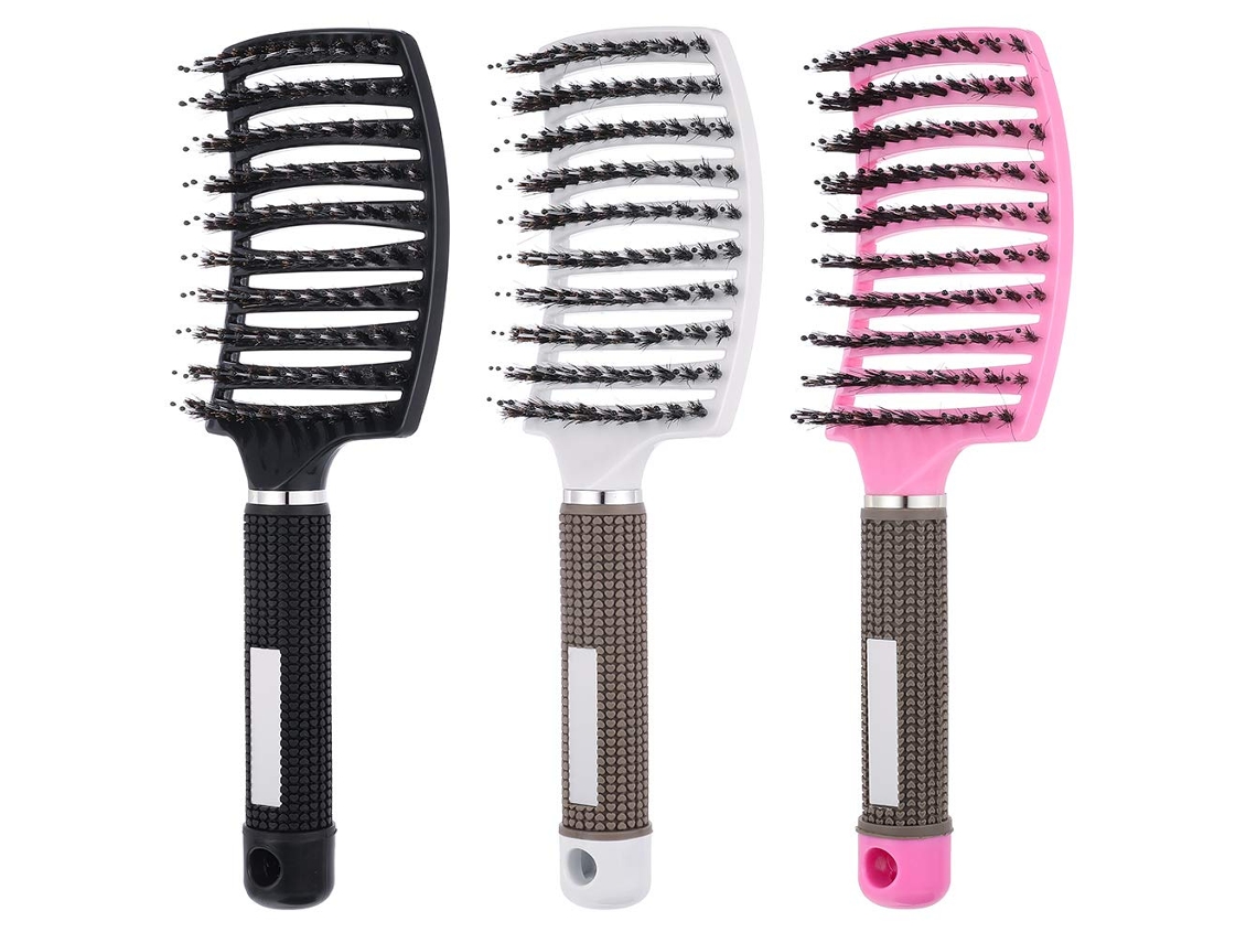 Peine desenredante, cerdas de jabalí, peine curvo, cepillo para cabello anudado, juego de peines para peinar