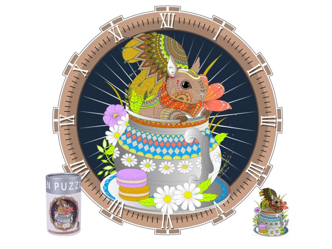 2026-puzzle De Animales De Madera Para Adultos Y Niños Tablero Educativo Juguete Regalo Familiar