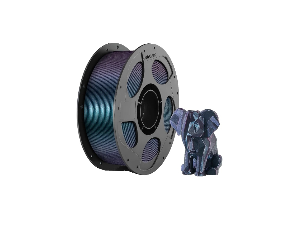 Filamento para impresora 3D, efecto estrellado, acabado duradero, 1 kg, azul.
