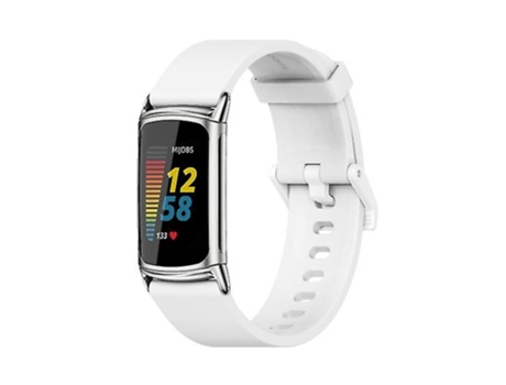 Correa Smartwatch Para Fitbit Charge 5 Blanco-Plata VENISYMLIS