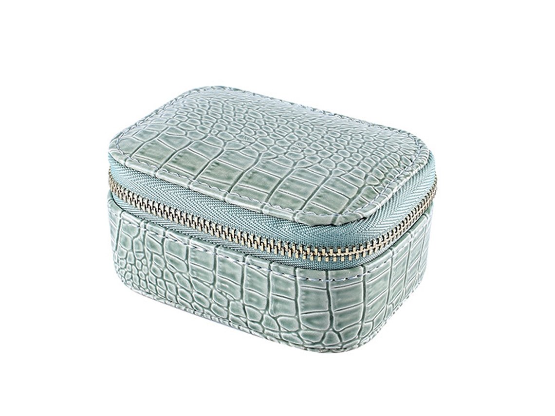 Caja de Organización Joyas Viaje Portátil Verde (11x8x6cm) Kofihety