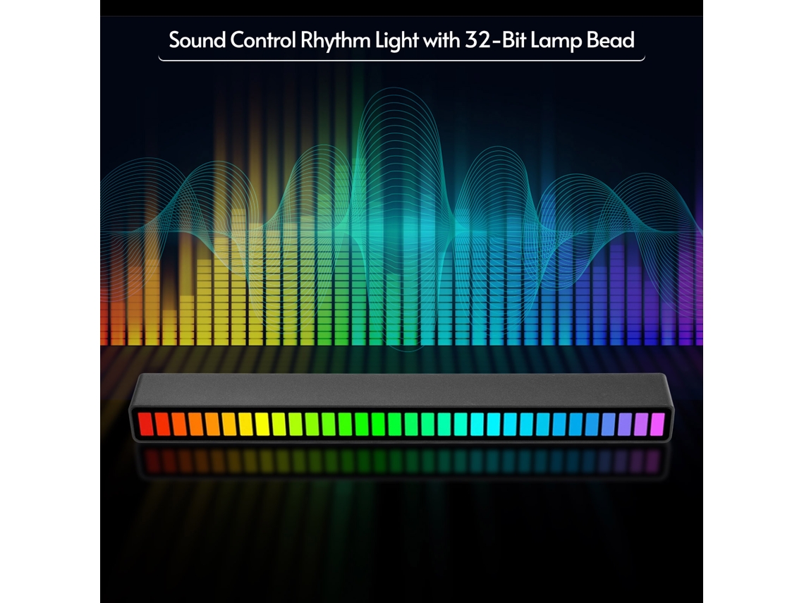 Luces rítmicas, control por sonido, 18 colores