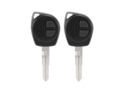 2 fundas negras para llave remota de 2 botones (sin cortar) para Ignis, Alto, SX4 y Agila (mando a distancia)