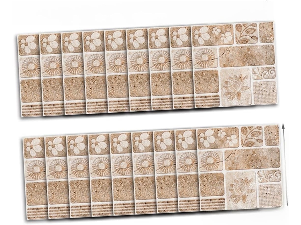 18 Pegatinas Que Imitan Azulejos, Resistentes Al Aceite Y Al Calor.