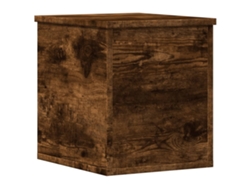 Maison Exclusive - Caja De Almacenaje Madera Ingeniería Roble Ahumado 30x35x35 Cm