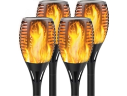 Omni-lámpara De Antorcha Solar Con Llama Parpadeante, Efecto Fuego, Auto Encendido/apagado, Impermeable Ip65, Decoración Exterior Jardín