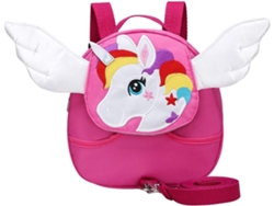 Mochila Com Estampa De Desenho Animado Para Meninos E Meninas Com Cordão Anti-perda Para Aprendizado Infantil.