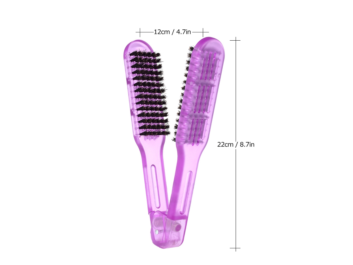 2026 Escova Alisadora de Cabelo em V Ferramenta Profissional Dobrável para Cabeleireiro Cor Aleatória