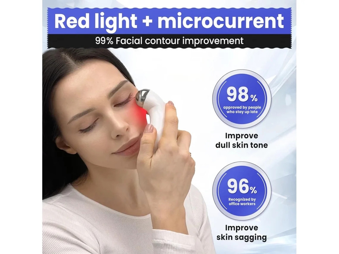 Dispositivo Facial De Microcorrente Tecnologia De Luz Vermelha Mais Recente Aumenta A Capacidade De Levantar O Rosto E Apertar A Pele Yizhood