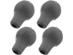 Juego De 4 Fundas Antideslizantes De Silicona Suave, Redondas, Grises, Para La Palanca De Cambios, Protectoras.