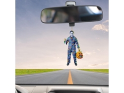 Suporte giratório para colar com figura feminina, ideal para o Halloween e decoração de carros.