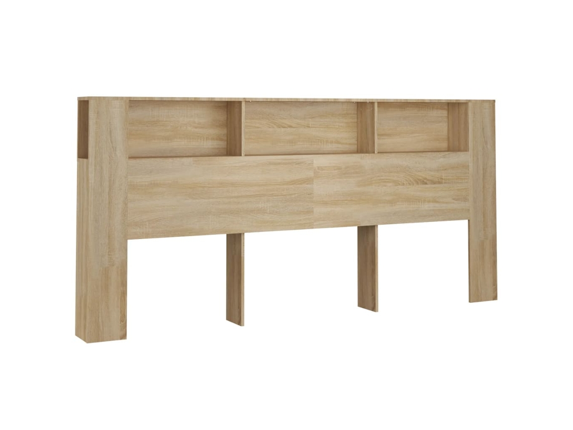 Mesita de noche exclusiva de roble Sonoma Maison 220 x 18,5 x 104,5 cm