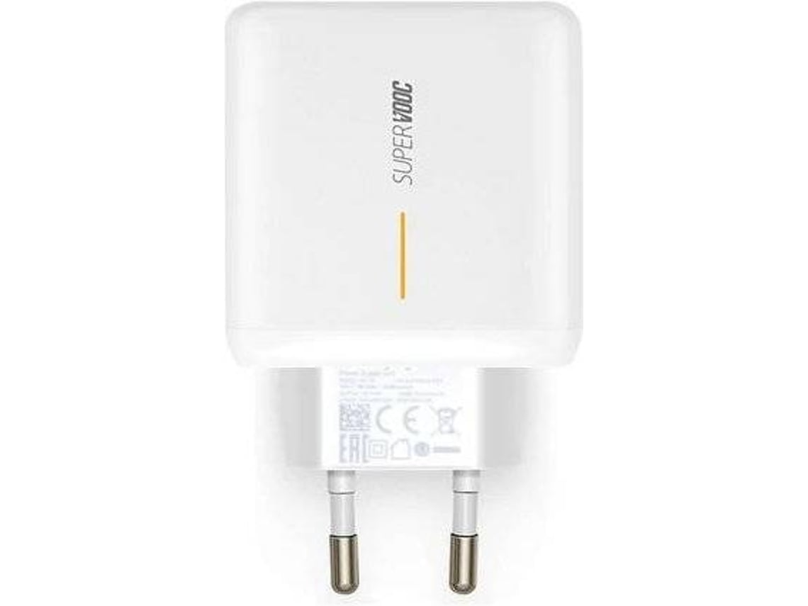 Cargador Para Oppo Reno6 Pro 5G (65W - Usb-C - Blanco)