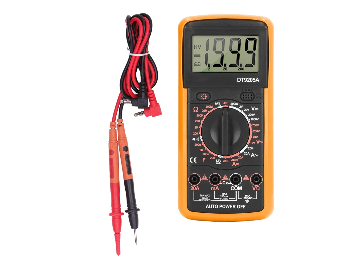 Multímetro Digital Inteligente Lcd Multifuncional Con Detector De Circuitos Para Uso Doméstico - Naranja