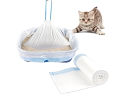 Bolsas Para Arena De Gato Resistentes A Los Arañazos, Paquete De 20 Unidades, Reforzadas, Con Cordón Resistente, 64 X 40 Cm, Ergonómicas, Pa
