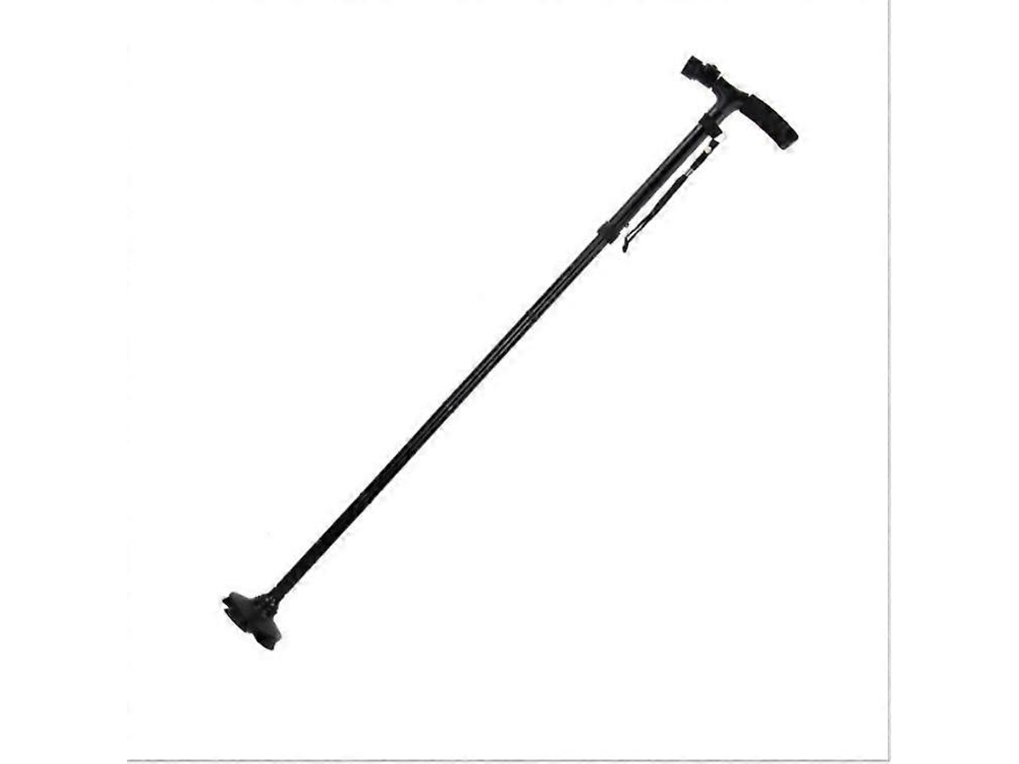 Bastón plegable con luz LED para hombres y mujeres, 11 alturas ajustables, bastón plegable para personas mayores, negro.