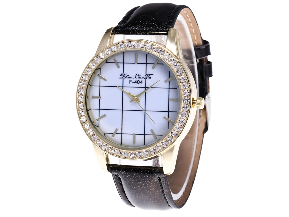Reloj De Pulsera Analógico Para Pareja Con Correa De Pu, Estilo Moderno, Movimiento De Cuarzo, Negro.
