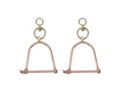 2 Anillos Nasales Giratorios De Acero Inoxidable Para Vacas/toros, Herramienta De Tracción Para Ganado Pequeño.