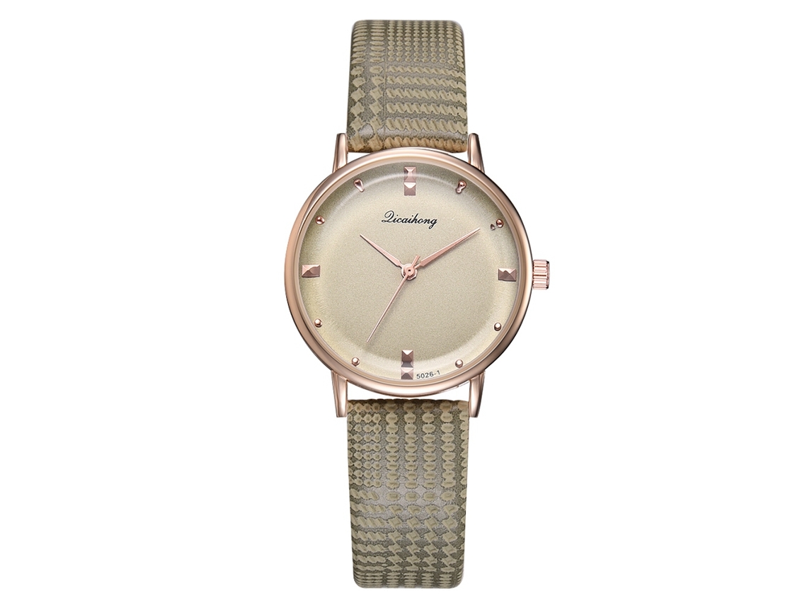 Reloj De Pulsera De Cuarzo Sencillo Para Mujer Con Correa De Piel Sintética (verde)