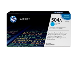 Cartucho de tóner Original LaserJet HP 504A cian para CP3525 y CM3530