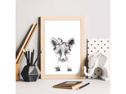 Póster NACNIC Infantil Zorro Infantil con Pañuelo en la Cabeza Animales Infantiles