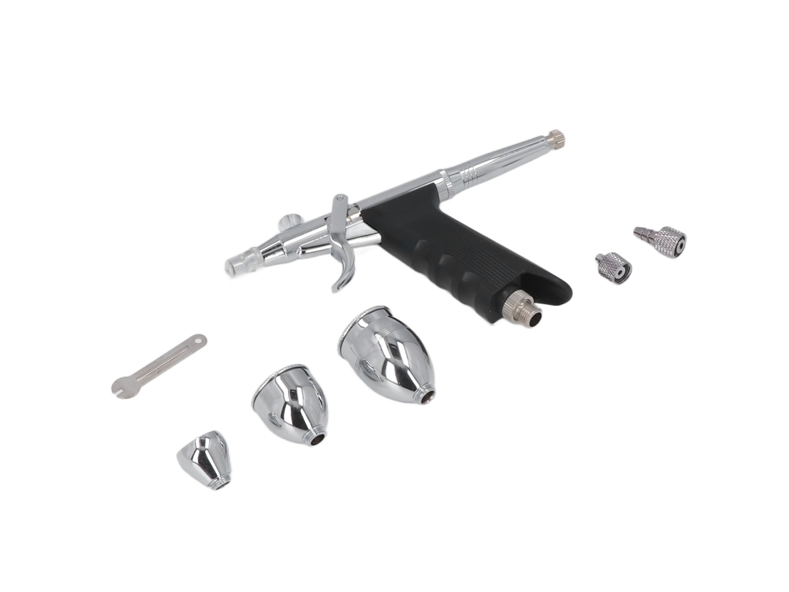 Kit De Aerógrafo Multiusos De Doble Acción Para Arte, Cuero, Metal, Tatuajes, Uñas Y Pasteles.