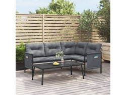 Conjunto de salón y jardín de 2 piezas, acero antracita, DKD Home Decor