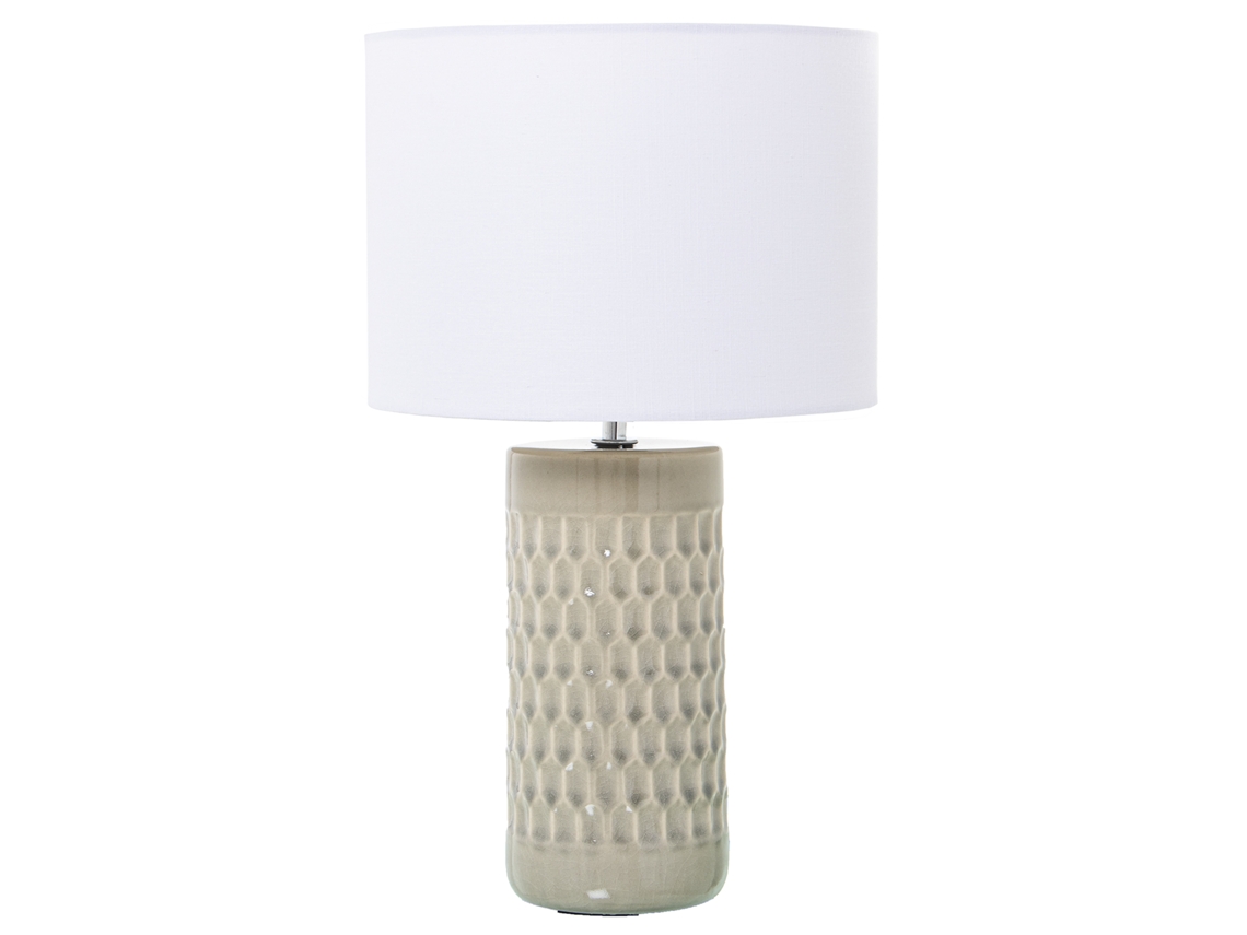 Lámpara de Mesa DRW (Crema - Cerámica - 25x42 cm)