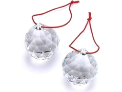 Juego de 2 bolas de cristal transparente de 50 mm - Atrapasol para decoración del hogar, proyector de arcoíris, decoración Feng Shui