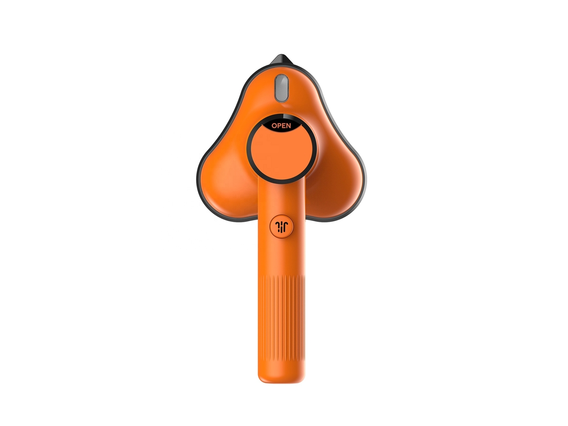 Plancha de vapor portátil para viaje, modo dual seco/húmedo, panel grande, color naranja, estándar europeo.