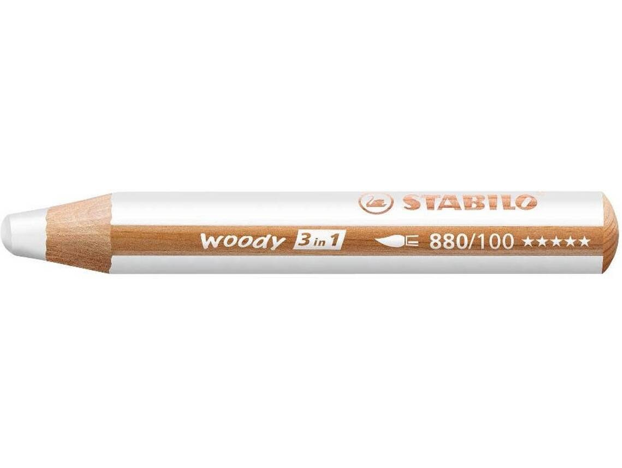 Lápiz de Color STABILO 3 in 1 (Blanco - Madera)