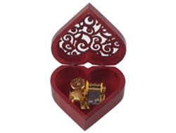 Caja musical de madera con forma de corazón - Regalo de cumpleaños