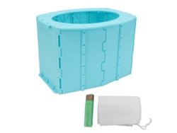Inodoro portátil para niños, plegable, para entrenamiento y acampada de emergencia.
