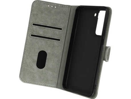 Funda Samsung Galaxy S21 FE AVIZAR con Tarjetero (Gris)