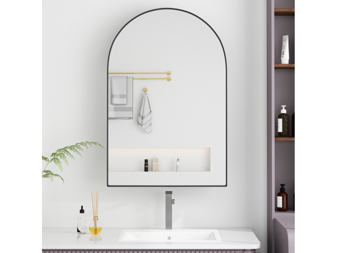 Armario empotrado con espejo y estantes regulables, ideal para baños, salones y dormitorios. Tienda BAGOLY.