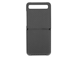 Capa De Telefone Com Textura De Fibra De Carbono Para Samsung Galaxy Z Flip Preto