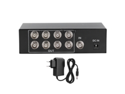 Divisor De Vídeo Bnc De 8 Puertos, 1 Entrada, 8 Salidas, 1080p, Para Sistemas De Videovigilancia, Plug And Play, Enchufe Europeo.