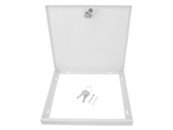 Placa Protectora Cuadrada De Acero Inoxidable Con Cerradura Para Caja Eléctrica Con Ventilación.