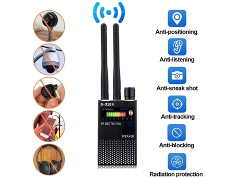 Detector de señal de RF inalámbrico anti espía, buscador de CDMA de escáner de radio de radar de detector de cámara GPS de error YIZHOOD