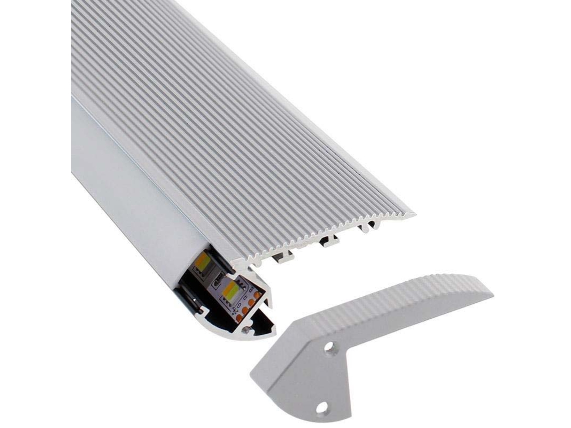 Perfil Aluminio Silver Cinema Para Tiras Led Metro LEDBOX