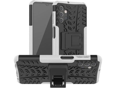 Carcasa + Protector Samsung Galaxy A32 5G HFS-HOUSE Kickstand Blanco