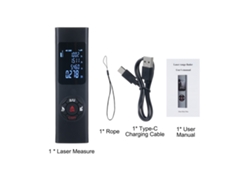 Medidor de distancia láser mini IP54 con pantalla LCD iluminada | Sin marca