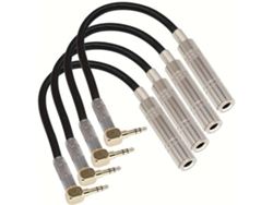 4 Adaptadores De Audio Estéreo En Ángulo Recto Con Conector Macho De 3,5 Mm