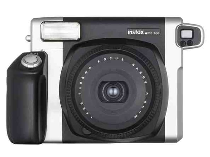 Instantánea Fujifilm Instax wide 300 obturación 1641200 4x aa 62x99 mm 99x62 negro de formato ancho lente visor pantalla 62 99