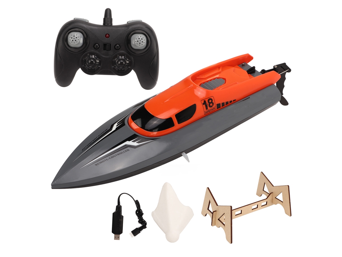 Ymsl Barco De Control Remoto De 2.4ghz Con Doble Motor Barco De Carreras Impermeable Abs Juguete Acuático Para Piscina Y Río Hxl