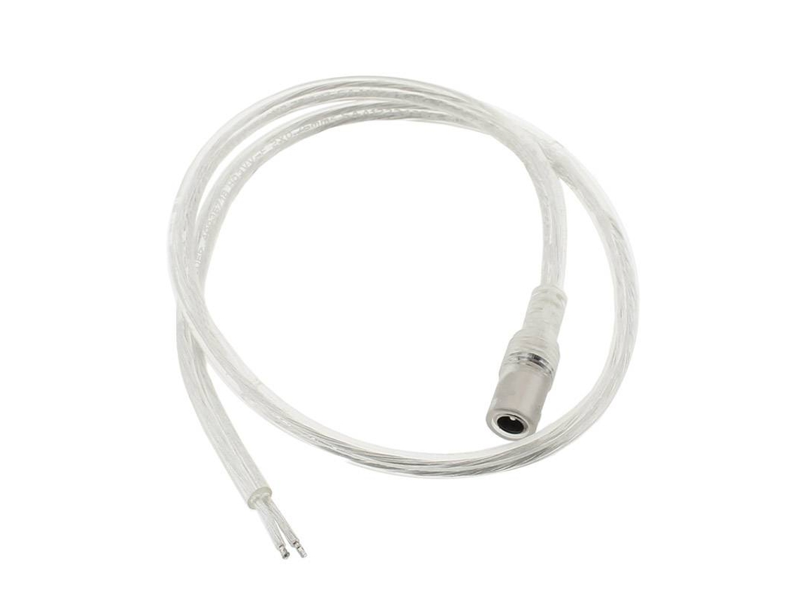 Cable de Conexión Dc Hembra 60cm Transparente LEDBOX