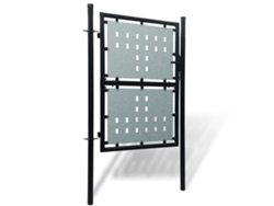 Maison Exclusive - Puerta De Valla Individual Negra De 100 X 150 Cm