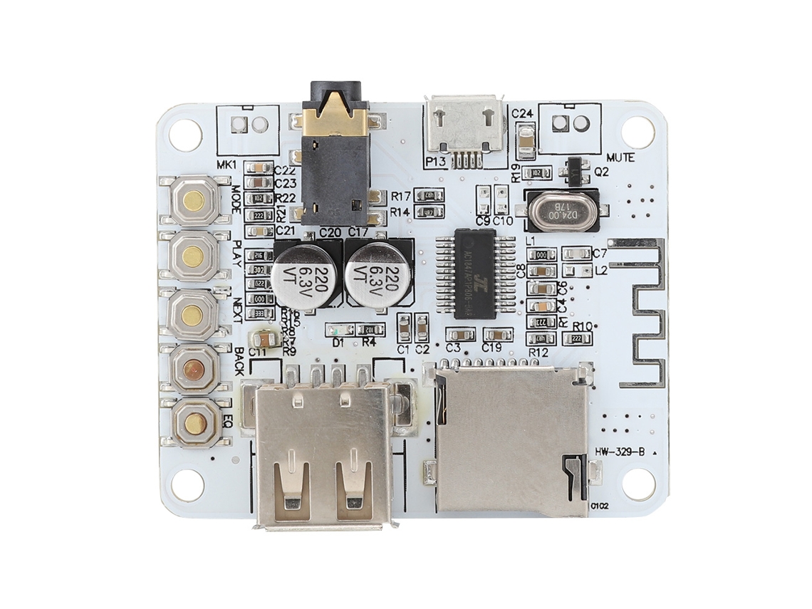 Módulo Receptor De Áudio Bluetooth Hw-3298 Com Decodificação Mp3, Suporte Usb, Cartão Tf E Amplificador